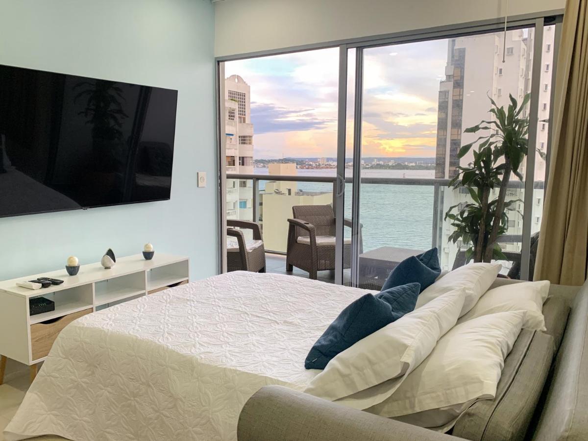 Апартаменты Oceanview Escape Pool, Jacuzzi & Gym In Bocagrande Картахена Экстерьер фото